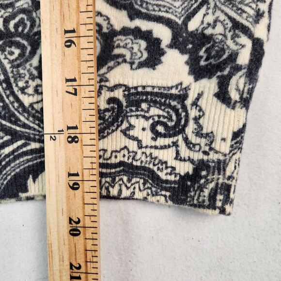 VNTG Jones New York Paisley Sweater Wool/Angora/Nylon Women’s SZ SM Blue/Cream - Picture 6 of 9